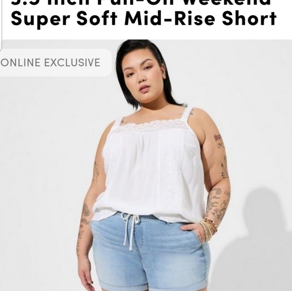 NWT Torrid 3.5" Weekend Denim Shorts - Picture 2 of 9